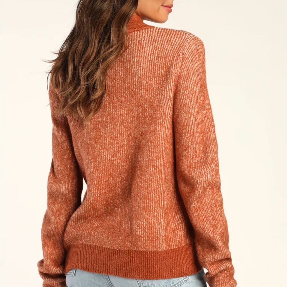 Lulu's Rust Orange Crew Neck Sweater - Picture 2 of 7